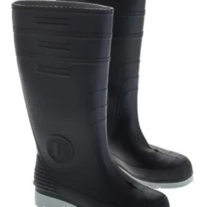 Bota 1/2 caña NEGRA, SIN puntera , suela y caña en PVC