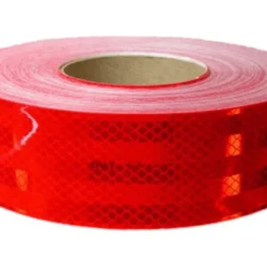ROLLO CINTA REFLECTIVA VEHICULAR ROJA 7.50 CM X 20 MTS