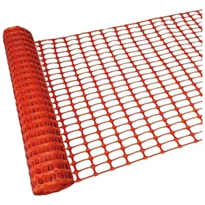 Malla Reculada Naranja TRAMA GRUESA- Rollo de 1 mts de alto - 40 mts de largo - Rollo para vallado y señalizacion, Resistente, alta duracion,calidad aprobada, proteccion UV