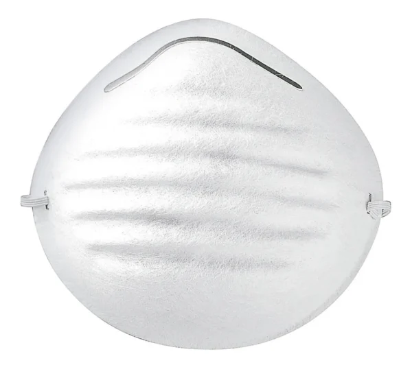 Mascarilla Conica LINEA PESADA para polvos descartable - Promaxline - Presentacion caja por 50 unidades- Con ajuste nasal y elastico