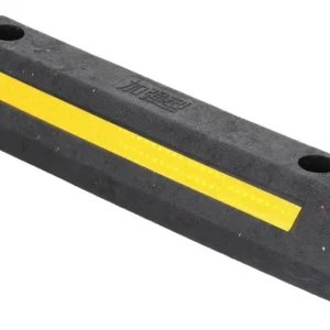 Tope estacionamiento de PlasDco - Color negro / amarillo - Medidas 55 cm de largo x 15 cm de ancho x 10 cm de alto - Peso 3KG
